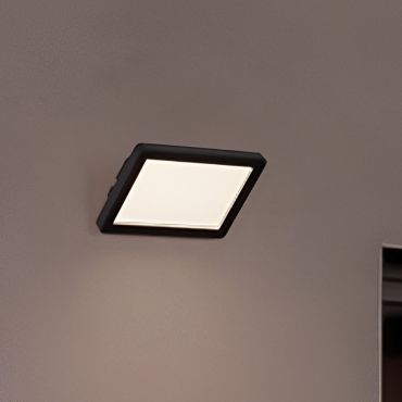Nova Luce Nobu - buiten wandverlichting - 19,3 x 12,7 x 4,7 cm - 15W LED incl. - IP65 - zandzwart