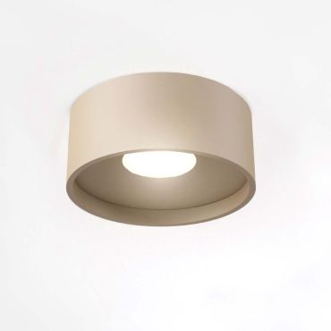 Artdelight Oran - plafondverlichting - Ø 12 x 5 cm - 10W dimbare LED incl. - IP54 - champagne