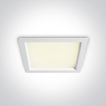 ONE Light UGR19 Office Range - inbouwspot - 145 x 145 mm, 130 x 130 mm inbouwmaat - 15W LED incl. - IP44 - wit