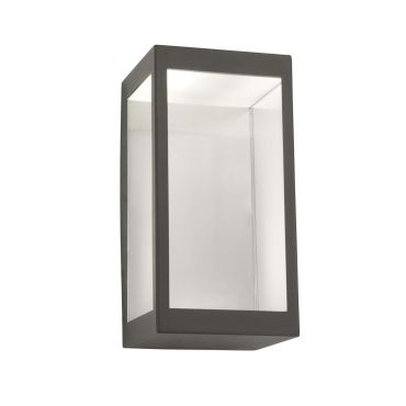 Searchlight Box - buiten wandverlichting - 12 x 22 cm - 10W LED incl. - IP44 - donkergrijs