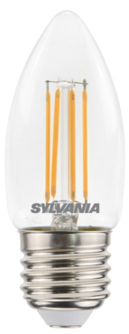 Sylvania Toledo RT Candle - E27 - Ø 3,6 x 9,5 cm - 4,5W dimbaar - 2700K