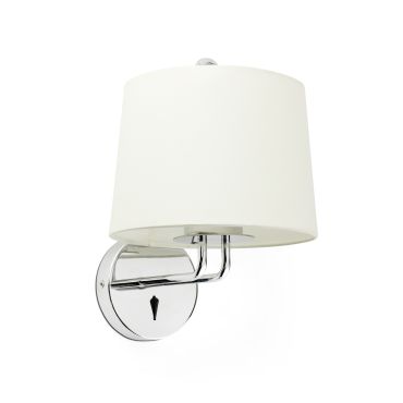 Faro Montreal - wandverlichting - 21,5 x 19 x 32 cm - beige en chroom