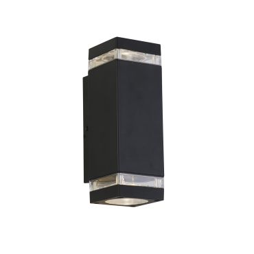 Searchlight Austin - buiten wandlamp - 8 x 24 cm - IP44 - zwart