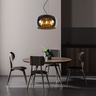 Lucide Olivia - hanglamp - Ø 40 x 156 cm - gerookt