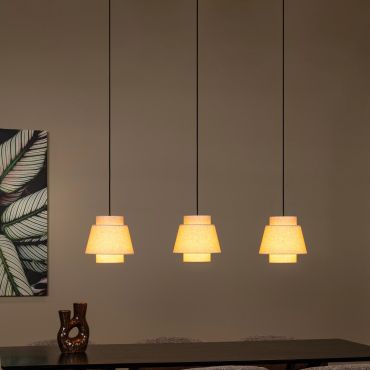 Lucide Tribute 3L - hanglamp - 120 x 25 x 150 cm - beige