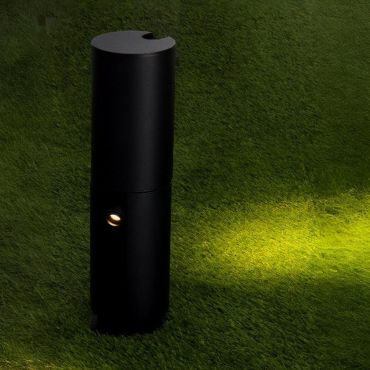 Nova Luce Taglio - tuinpaal - Ø 12 x 45 cm - 5W LED incl. - IP65 - zandzwart