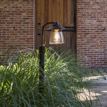 Lutec Cate - tuinpaal - 26 x 17 x 94 cm - IP44 - antiek zwart