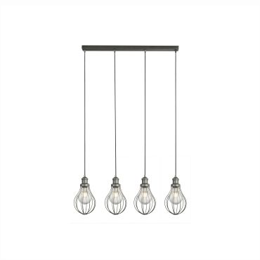 Searchlight Balloon Cage - hanglamp - 81 x 15 x 120 cm - zilver