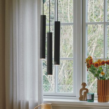 Nordlux Vico 3 rondel - hanglamp - Ø 22 x 176 cm - zwart