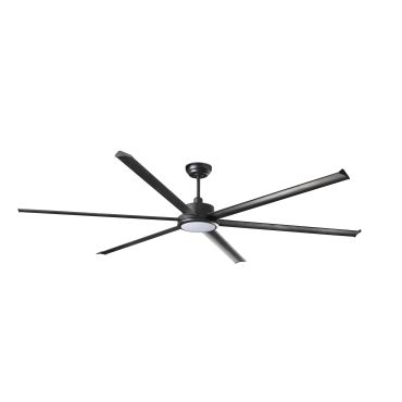 Faro Rotterdam 25 XXL - plafondventilator met licht en afstandsbediening - Ø 250 cm - 32W LED incl. - mat zwart