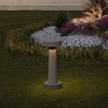 Nova Luce Cram - tuinpaal - Ø 11,5 x 30 cm - 5W LED incl. - IP65 - grijs
