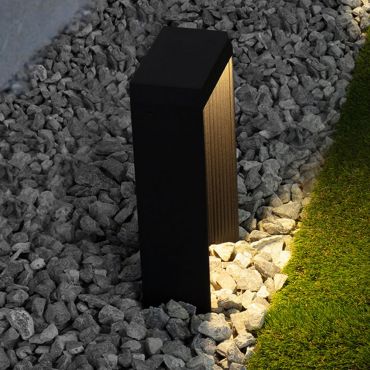 Nova Luce Alley - tuinpaal - 14 x 30 x 8 cm - 8W LED incl. - IP65 - donker antraciet