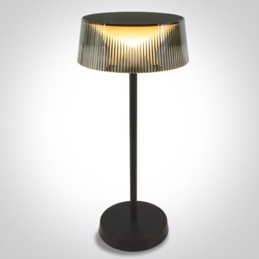 ONE Light Portable Table Lights - oplaadbare tafellamp - Ø 15,4 x 37 cm - 2W dimbare LED incl. - IP44 - zwart
