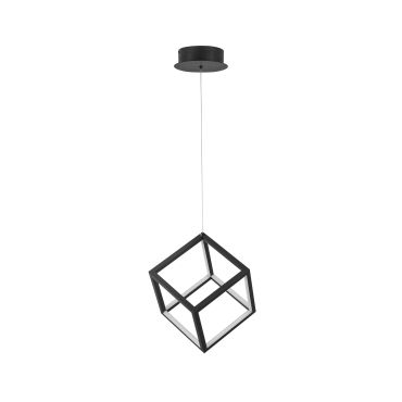 Nova Luce Gabbia - hanglamp - 25 x 25 x 190 cm - 45W niet dimbare LED incl. - zand zwart