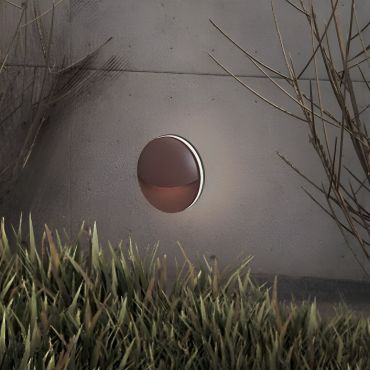 Nova Luce Pan - buiten wandverlichting - Ø 15 x 7 cm - 9W LED incl. - IP54 - corten