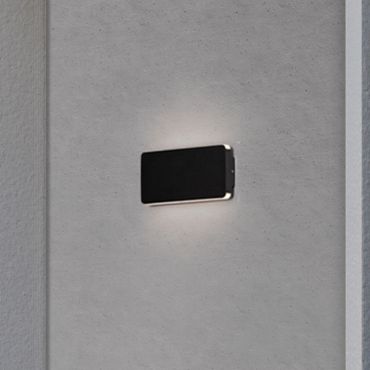 Nova Luce Artu - buiten wandverlichting - 17,5 x 9,5 x 3 cm - 10W LED incl. - IP65 - zandzwart