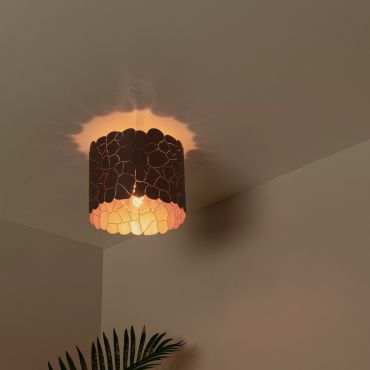 Lucide Almelo - plafondlamp - Ø 25,5 x 22 cm - zwart