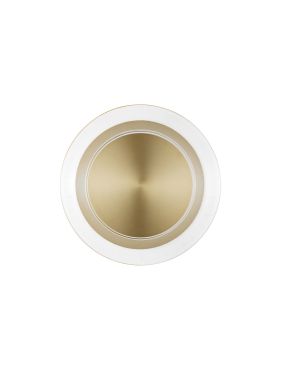 Nova Luce Airida - wandlamp - Ø 17 x 6 cm - 8W LED incl. - messing goud