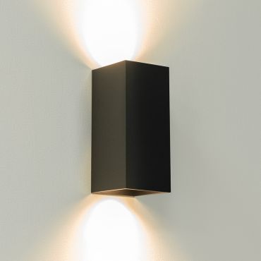 Artdelight Dante - wandverlichting - 6,7 x 6,7 x 15,4 cm - mat zwart