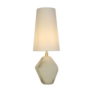 Searchlight Apex - tafellamp - Ø 20 x 56 cm - wit