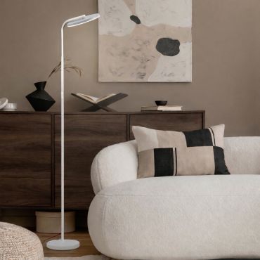 Nova Luce Sinkro - vloerlamp - 25,2 x 174 x 43,5 cm - 30W LED incl. - zandwit