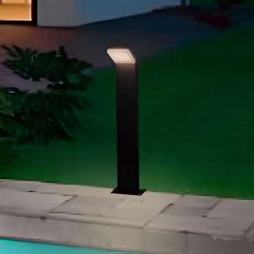 Nova Luce Farge - tuinpaal - 16,5 x 76 x 10 cm - 12W LED incl. - IP65 - donker antraciet