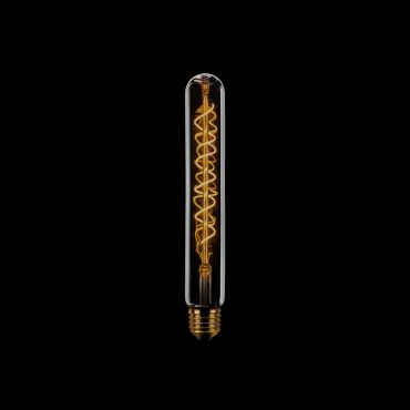 ETH Tube Spiral LED Filament - Ø 3 x 18,5 cm - E27 - 3 stappen dimbaar - 7W - 2200K – gerookt
