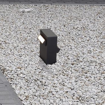 Nova Luce Zelda - tuinpaal - 12 x 15 x 9,4 cm - 9W LED incl. - IP65 - zandzwart