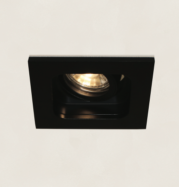 Artdelight Moggio - inbouwspot - 100 x 100 mm, Ø 89 mm inbouwmaat - zwart