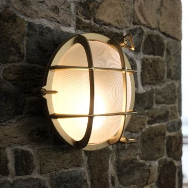 Nordlux Polperro - buiten wandverlichting - Ø 19,5 x 9,3 cm - IP64 - messing