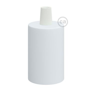 Creative Cables - E27 fitting met conische plastieken kabelhouder - Ø 4,2 x 6,2 cm - wit