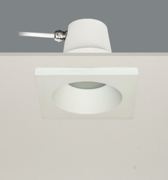 Artdelight Bados - inbouwspot 1L - 95 x 95 mm , Ø 84 mm inbouwmaat - IP65 - wit