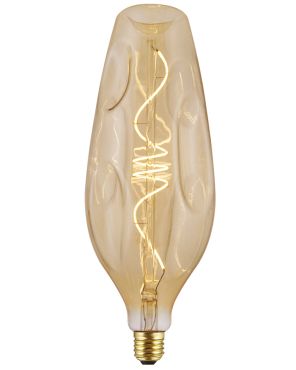 Daylight Italia Bumped Bottle LED lamp - Ø 11 x 30,7 cm - E27 - 5W dimbaar - 1800K - amber