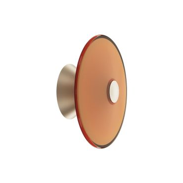 VK Lighting Sora - plafond/wandverlichting - Ø 20 x 9,5 cm - 8W dimbare LED incl. - oranje
