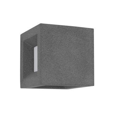 Nova Luce Castro - buiten wandverlichting - 16 x 16 x 16 cm - IP65 - grijs