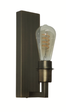 Artdelight Movano - wandverlichting -  13 x 8,7 x 17,8 cm - donker brons