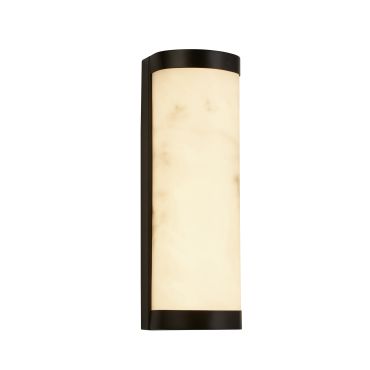 Searchlight Nile - wandverlichting - 12 x 36 cm - 12W dimbare LED incl. - mat zwart