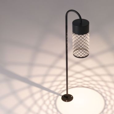 Nova Luce Motley - tuinpaal - Ø 10 x 70 x 18,5 cm - 9W LED incl. - IP65 - zandzwart