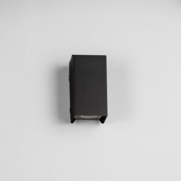 Nova Luce Elio - buiten wandverlichting - 7 x 13 x 6,2 cm -  6W LED incl. - IP65 - donker antraciet