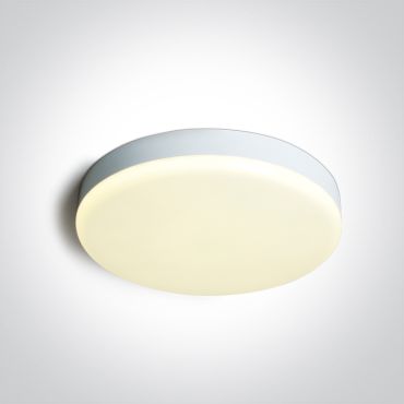 ONE Light Plafo - plafondverlichting - Ø 26 x 5,5 cm - 26W LED incl. - IP65 - wit