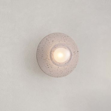 Nova Luce Vrahos - wandlamp - Ø 29,5 x 20 cm - beige terrazzo