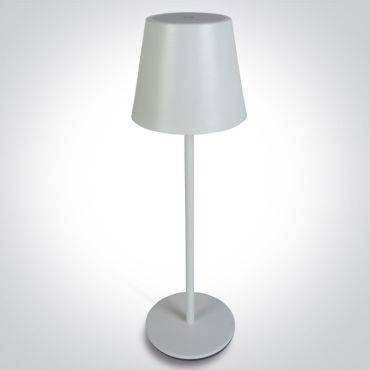 ONE Light Portable Trendy Light - oplaadbare tafellamp - Ø 11 x 36 cm - 3,5W dimbare LED incl. - IP54 - wit