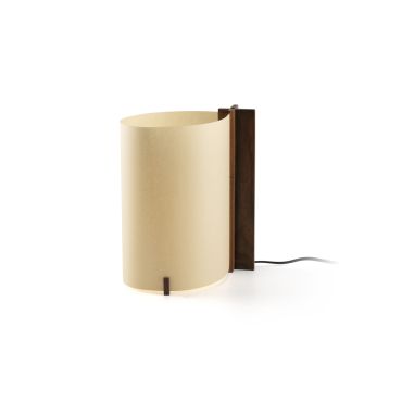 Faro Cata - tafellamp - 22,2 x 25 x 13,5 cm - 2W LED incl. - walnoot