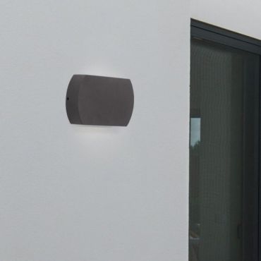 Nova Luce Fedor - buiten wandverlichting - 15,6 x 9,7 x 3,8 cm - 8W LED incl. - IP65 - donker antraciet