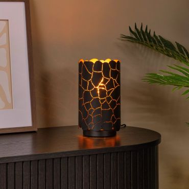 Lucide Almelo - tafellamp - Ø 15 x 26,5 cm - zwart
