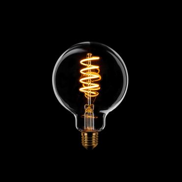 ETH Globe Spiral LED Filament - Ø 9,5 cm - E27 - 3 stappen dimbaar - 7W - 1800K  - transparant
