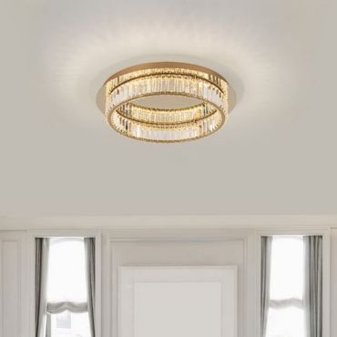 Nova Luce Aurelia - plafondlamp - Ø 60 x 12 cm - 41W dimbare LED incl. - goud