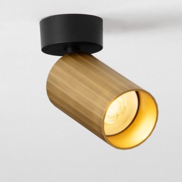Nova Luce Zelos - opbouwspot 1L - Ø 5,6 x 14 cm - goud