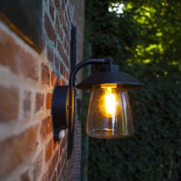 Lutec Cate - buiten wandlamp - 17,6 x 22 x 22 cm - IP44 - antiek zwart