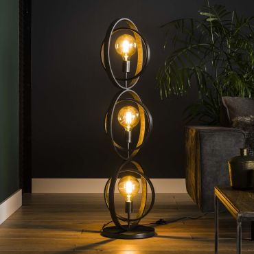 Vico Turn - staanlamp - 40 x 30 x 124 cm - houtskool